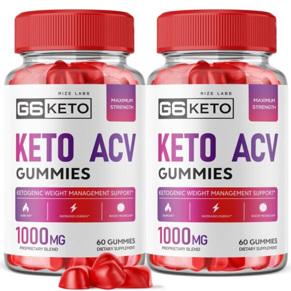 Paquete doble gomitas G6 Keto ACV rize labs 120 gomitas