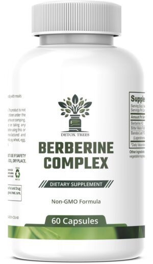 Envase Detox Trees suplemento de Berberina 1000mg 60 cápsulas