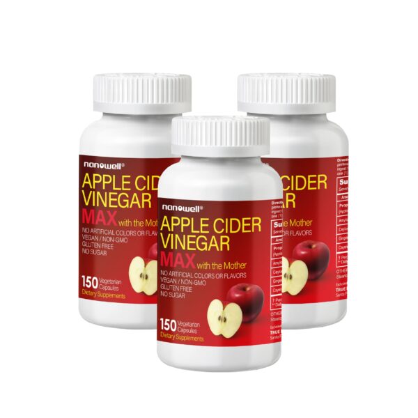 Nanowell vinagre sidra manzana con la madre empaque