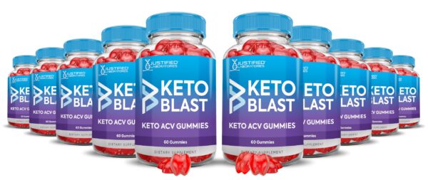Paquete 10 Keto Blast Gummies ACV gomitas veganas sabor granada con B12