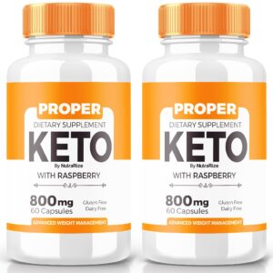 Frasco cápsulas Proper Keto ACV 800mg NutraRize 60 contador