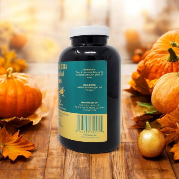 Moringa en cápsulas para reducir inflamación y retención de líquidos