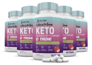 Ultra Prime Keto ACV Extreme cápsulas 1675mg presentación frasco