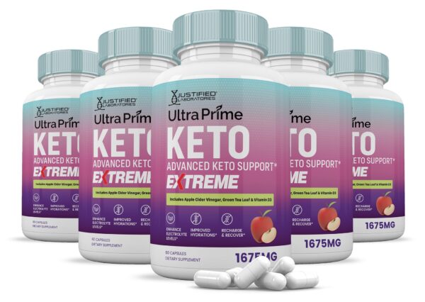 Ultra Prime Keto ACV Extreme cápsulas 1675mg presentación frasco