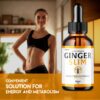 Lado frasco gotas Ginger Slim fórmula máxima potencia