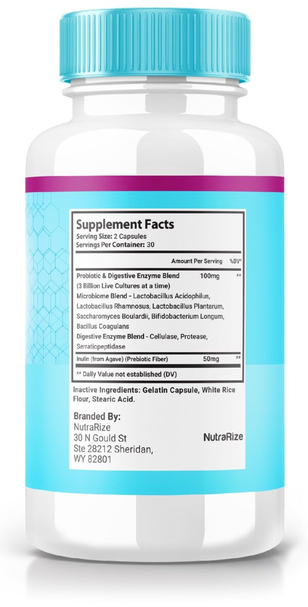 Frasco Gut Vita suplemento para bienestar digestivo fórmula natural