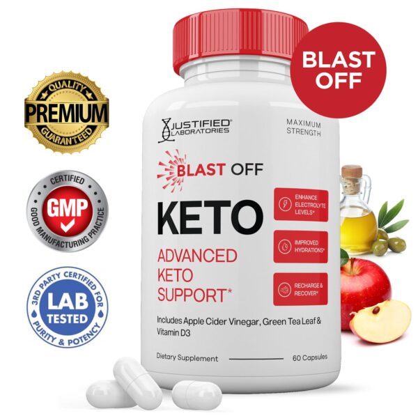 Cápsulas Blast Off Keto con ingredientes naturales para cetosis