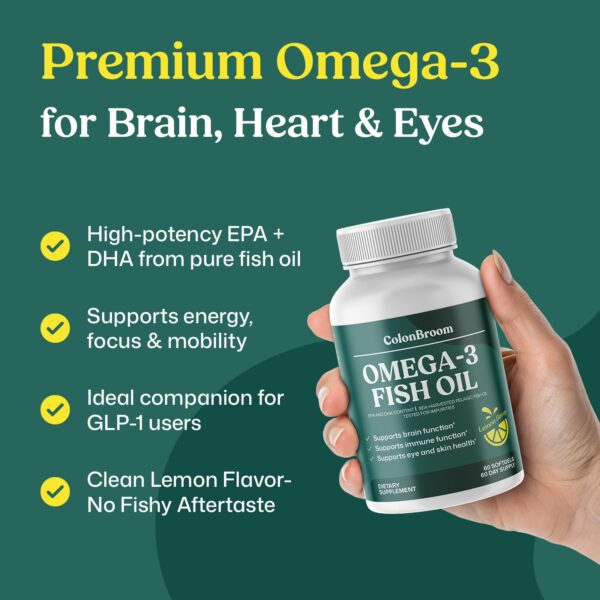 Softgels omega 3 de ColonBroom con sabor limón para salud