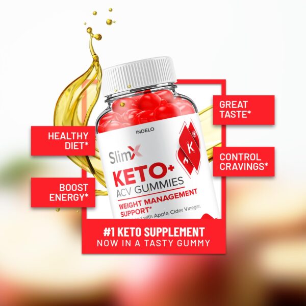 Detalle de gomitas SlimX con vinagre de sidra de manzana