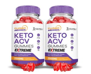 Turbo Ripped Keto ACV Gummies paquete de 2 frascos