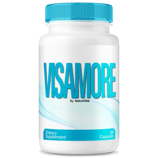 Version 1.0.0 NutraVibe Visamore botella y etiqueta