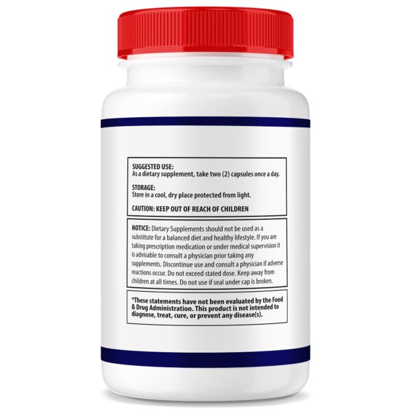 Frasco de cápsulas Vitaldi con mezcla premium para flujo y equilibrio vital