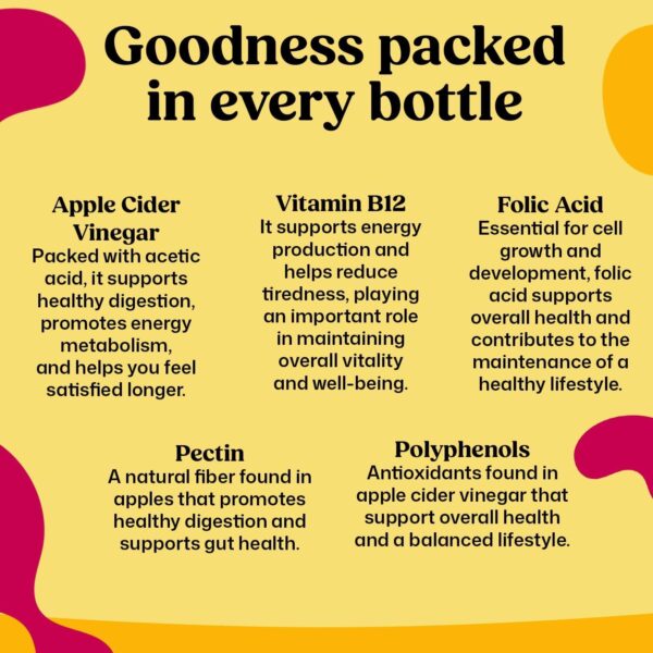 Gomitas de vinagre de sidra de manzana de cerca