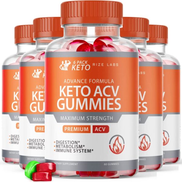 Paquete rize labs 6 gomitas keto fórmula avanzada ACV