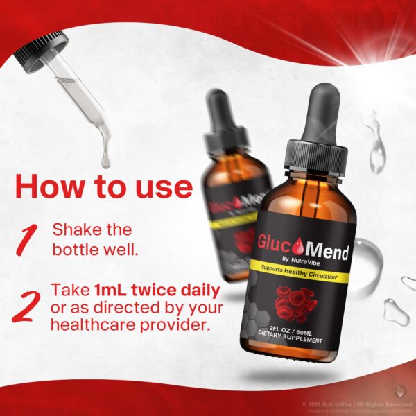 Caja de GlucoMend y frasco