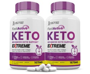 Pastillas Fast Active Keto ACV Extreme 1675mg soporte keto 120 cápsulas