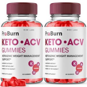 Paquete frontal Pro Burn Keto ACV Gomitas para pérdida de peso 120 unidades