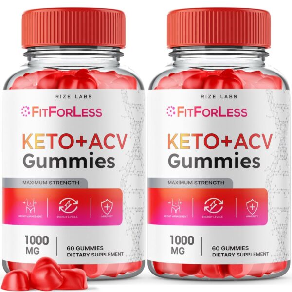 Paquete doble de gomitas FitforLess ACV Keto para pérdida de peso