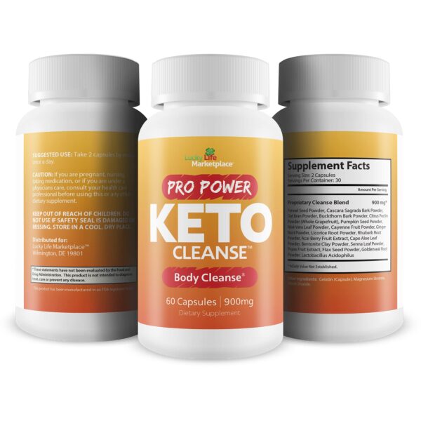Detalle cápsulas Pro Power Keto Cleanse salud digestiva