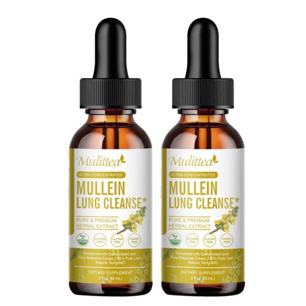 Frascos gotas Mulittea gordolobo detox pulmonar 2 pack