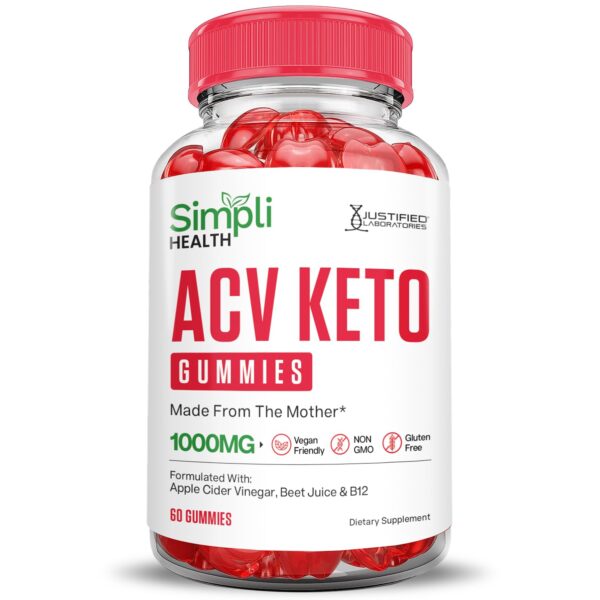 Gomitas veganas keto ACV Simpli Health con jugo de granada