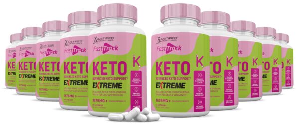 Paquete 10 Fast Track Keto ACV Extreme pastillas 1675MG