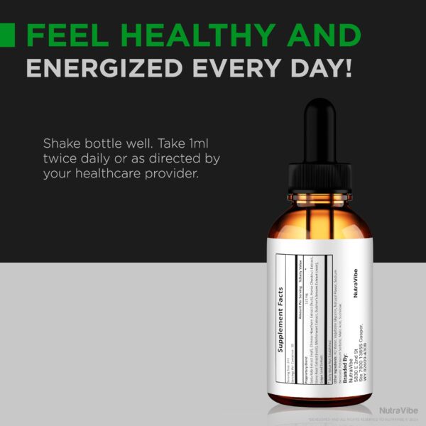 Suplemento líquido natural Glyco Shizen 2 oz presenta