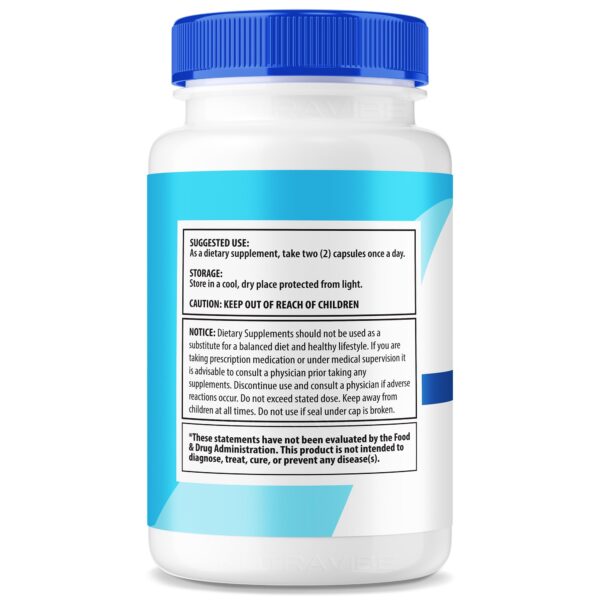 Cápsulas Glyco Defender NutraVibe vista frontal y lateral