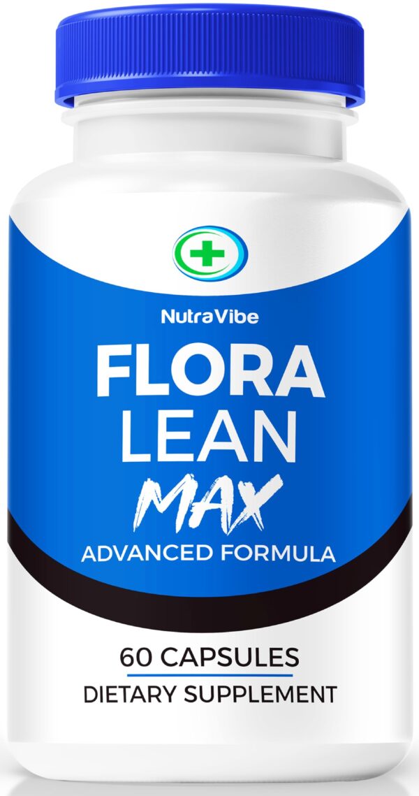 Frasco cápsulas NutraVibe Flora Lean Max 60 unidades