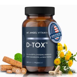 Frasco Mt Angel Vitaminas D-Tox limpia y repara hígado