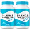 Frasco de cápsulas Silence Complete para salud auditiva