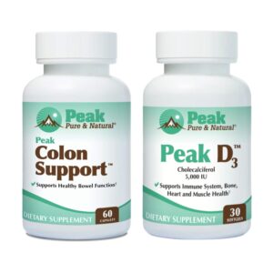 Frasco de Peak Pure & Natural colon support d3