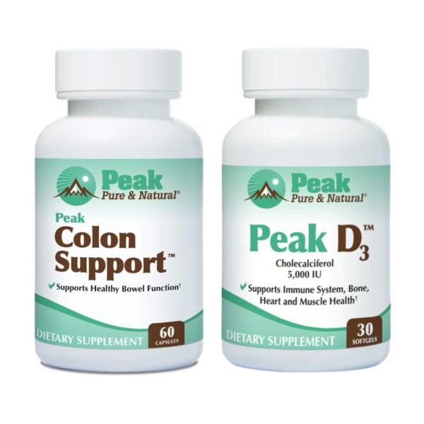 Frasco de Peak Pure & Natural colon support d3
