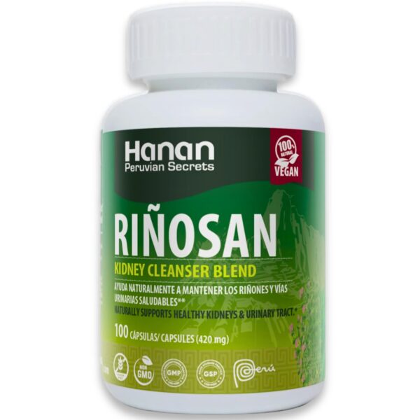 Riñosan frasco de suplemento herbal
