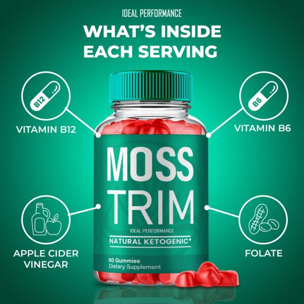 Gomitas naturales Keto ACV Moss Trim con granada y vitamina B12