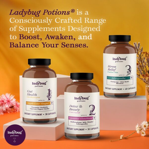 Cápsulas orgánicas Ladybug Potions para salud digestiva y detox