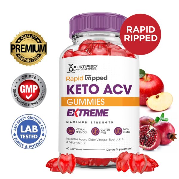 Rapid ripped keto gummies envase frontal