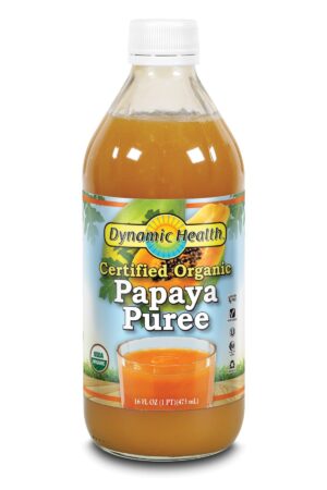 Puré de papaya Dynamic Health paquete de 2 botellas de 16 Fl Oz