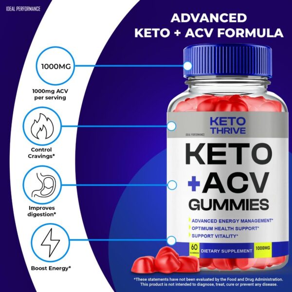 Gomitas Keto Thrive ACV suplemento saludable
