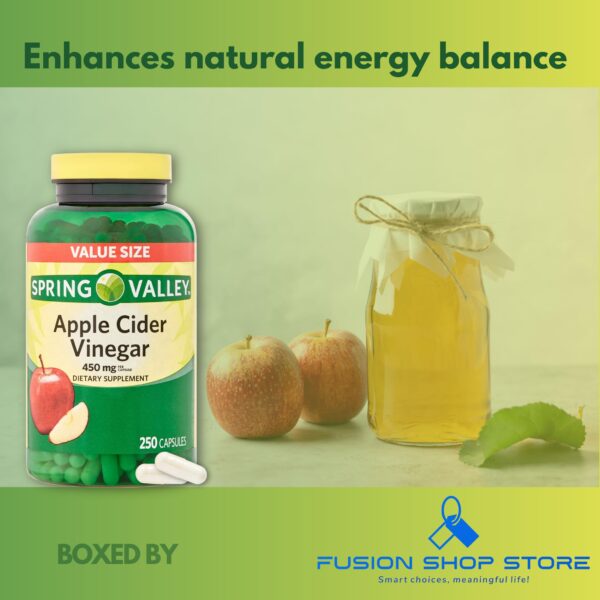 Cápsulas 450mg vinagre sidra promueven digestión y energía