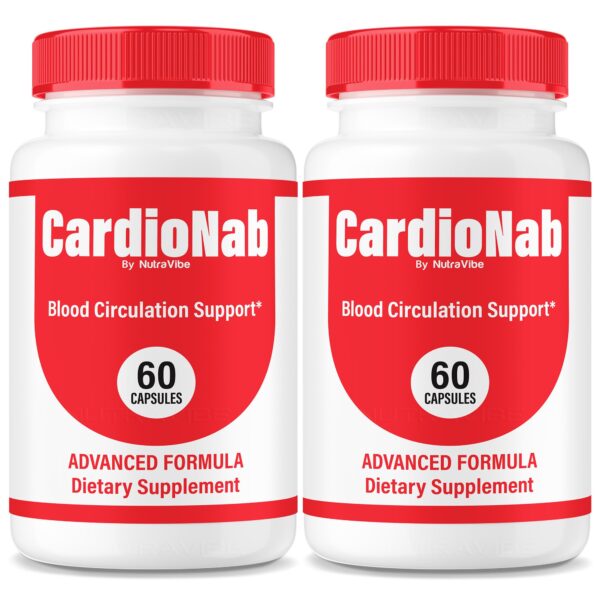 Frente del envase CardioNab de NutraVibe