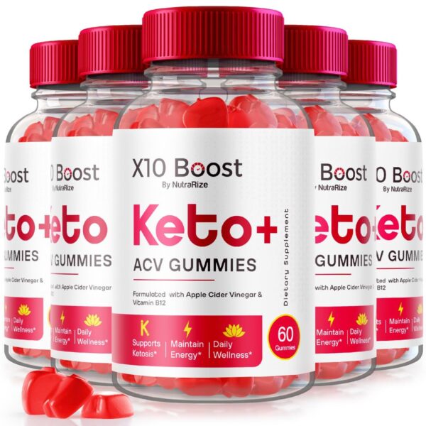 Paquete de 5 gomitas X10 Boost Keto ACV para pérdida de peso
