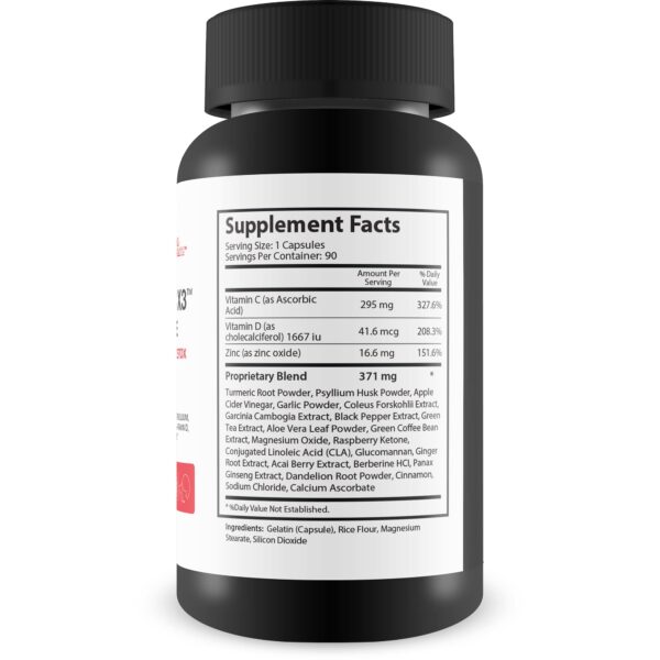 Frasco suplemento limpieza cuerpo Keto y vinagre de sidra