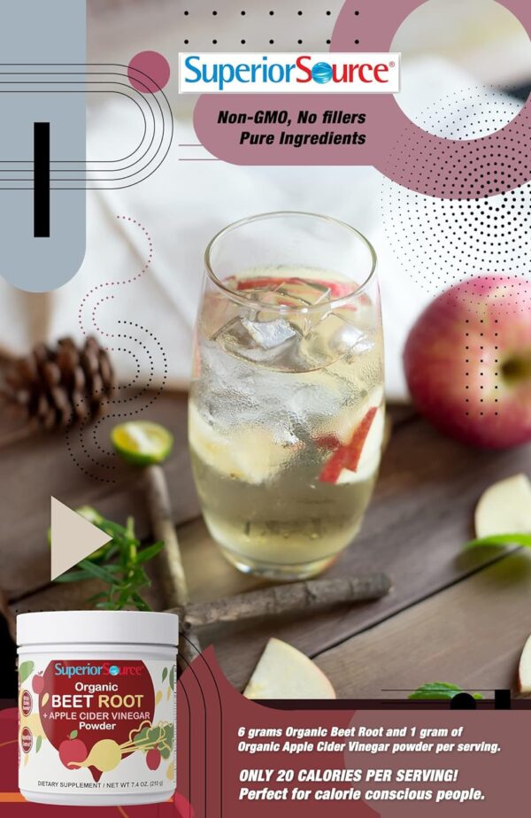 Suplemento natural Superior Source óxido nítrico remolacha vinagre
