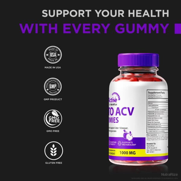 Gomitas Keto ACV Fast Active para estilo de vida saludable