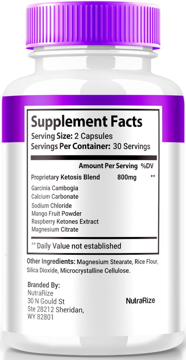 Frasco de cápsulas Prestige Keto suplemento para grasa abdominal y energía