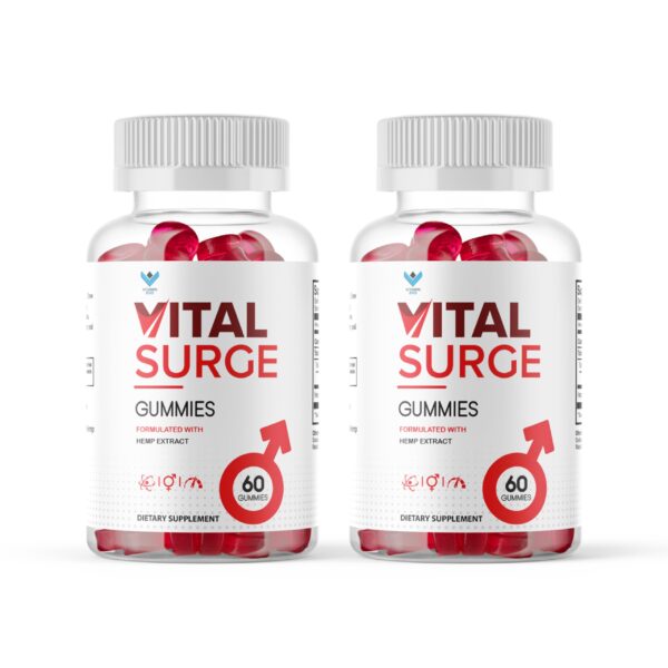 Frasco de gomitas Vital Surge para detox masculino