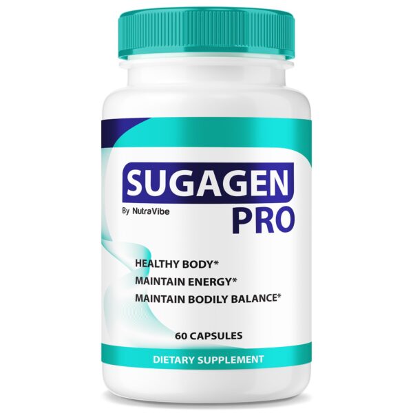 Frasco de cápsulas SugaGen Pro para circulación y energía