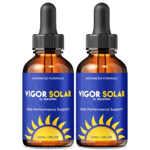 Version 1.0.0 Botellas de gotas NutraVibe Vigor Solar para energía y resistencia