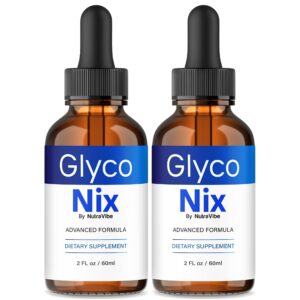 NutraVibe gotas Glyconix fórmula natural paquete dos